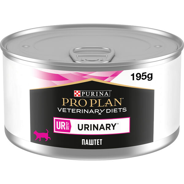 Влажный корм для кошек диетический PRO PLAN® VETERINARY DIETS UR ST/OX Urinary при болезнях нижних отделов мочевыводящих путей,  паштет, 195 г