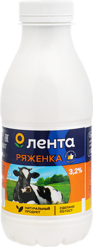 Ряженка ЛЕНТА 3,2%, без змж, 420г