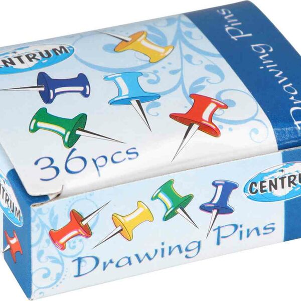 Кнопки-гвоздики Centrum цветные, 36 шт.