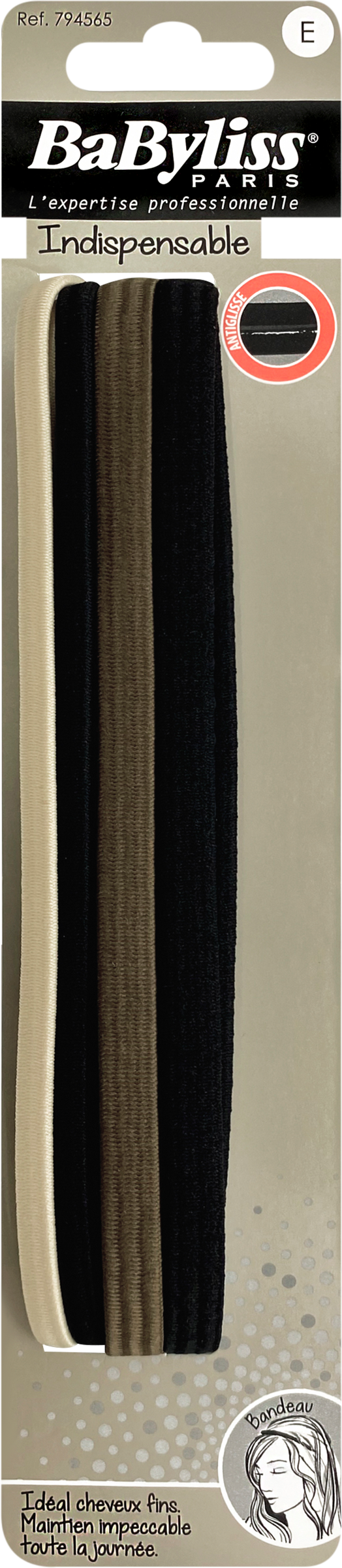 

Резинки для волос BABYLISS PARIS Sport длинные нескользящие, Арт. BS794565, 4шт