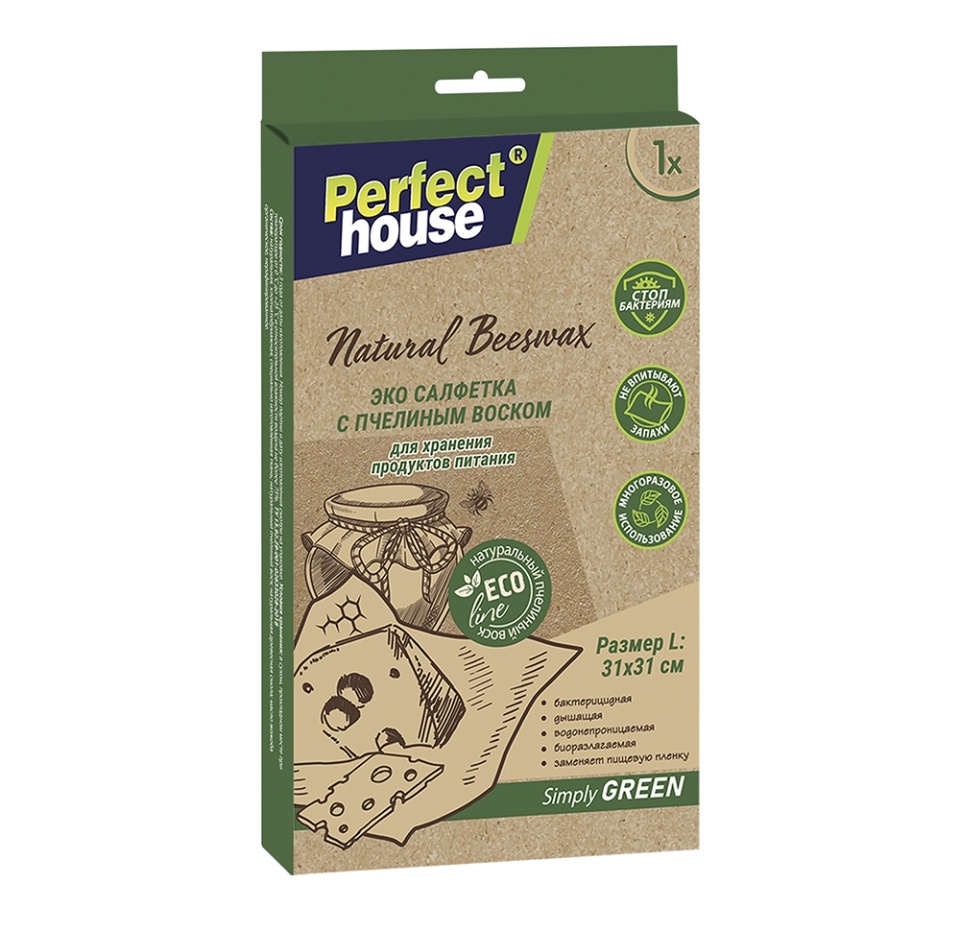 

Салфетка PERFECT HOUSE Eco line Natural Beeswax, с пчелиным воском, размер L