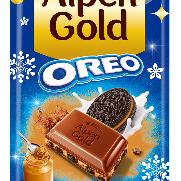 Молочный шоколад Oreo со вкусом арахисовой пасты  ТМ Alpen Gold (Альпен Гольд)