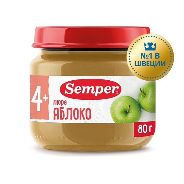 Пюре Semper яблоко с 4 месяцев