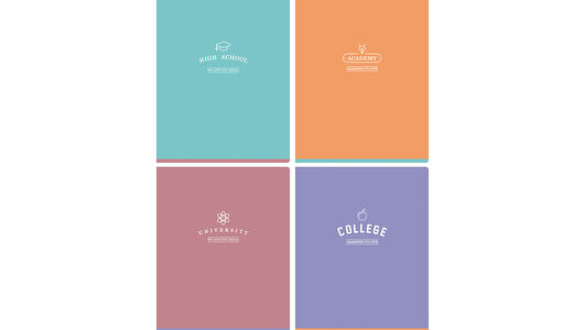 Тетрадь общая Bg Academy soft-touch А5 48 листов в клетку на скрепке ламинация, в ассортименте