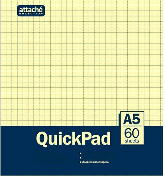 Блокнот Attache Selection, А5, 60 листов, в клетку