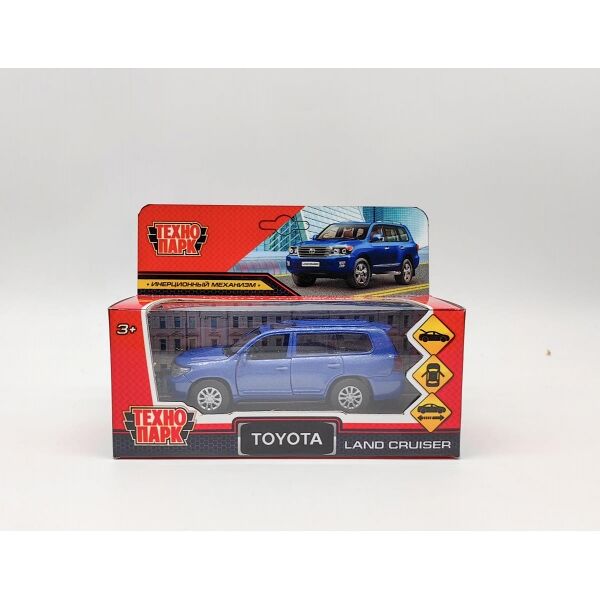 Машина металл Toyota Land Cruiser 12,5 см двери инерц синий кор Технопарк