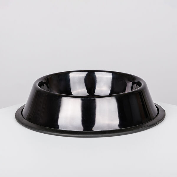 Миска металлическая для собак, 480 мл, черная