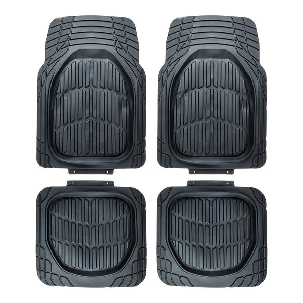 Ермак набор ковров с высоким бортом 4шт, термопласт, универсальные, черные track