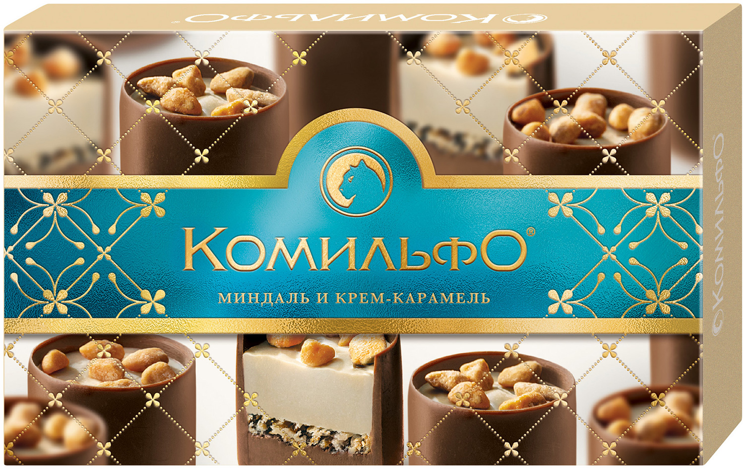 

Коробки конфет Комильфо миндаль и крем-карамель 116 г