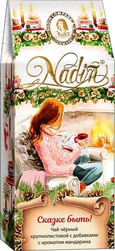 

Чай черный NADIN Сказке быть! с добавками с ароматом мандарина, крупнолистовой, 50 г
