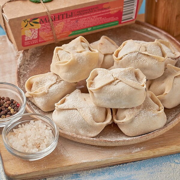 Манты с говядиной и тыквой