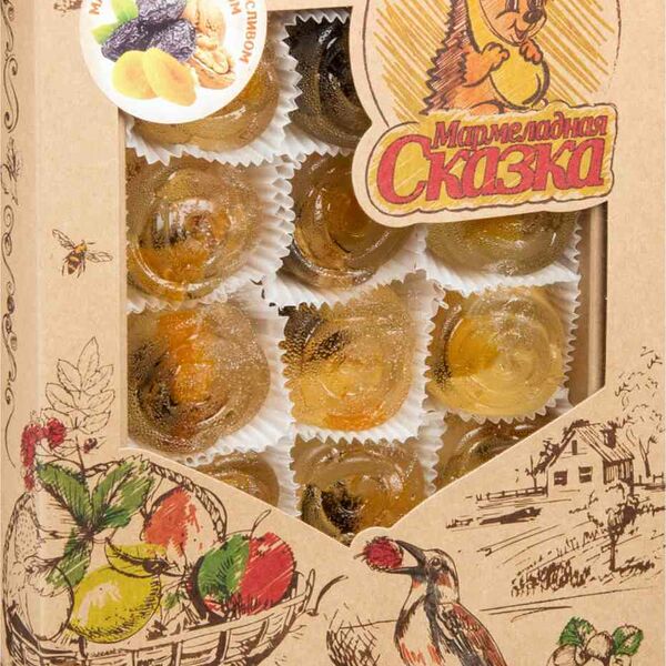 Мармелад Мармеладная сказка с курагой, черносливом и грецким орехом