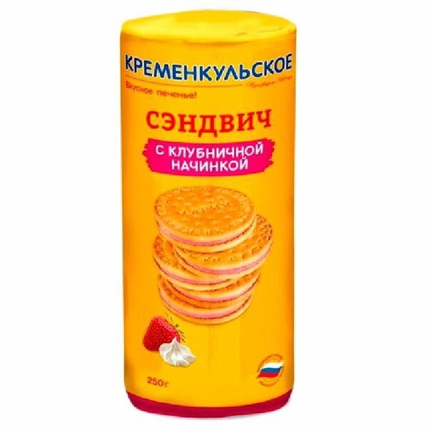 Печенье Кременкульское Сказ от Марии с клубничной начинкой 250г