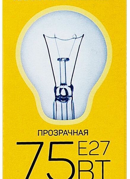 Лампа накаливания Старт 75 Вт E27 груша