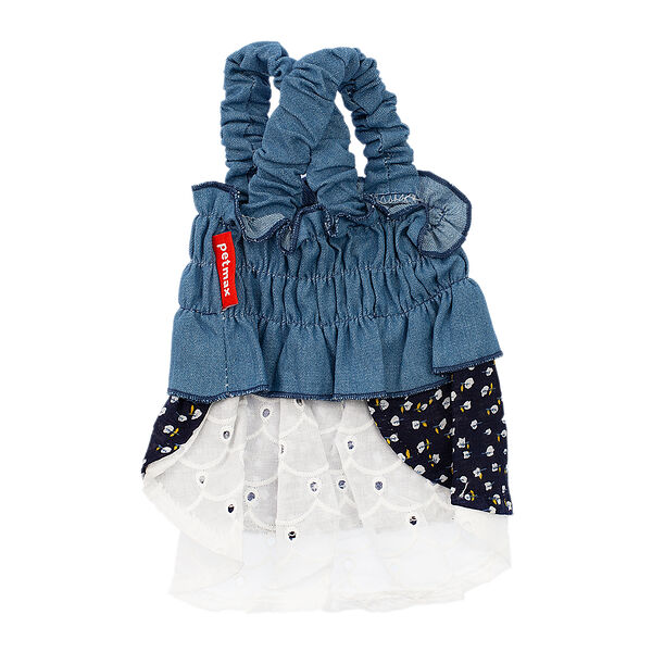 Платье на лямках для собак XL голубой (девочка)