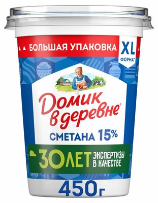Сметана Домик в деревне 15% 450 г