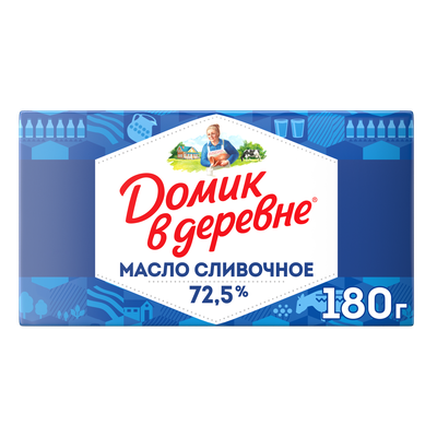 Масло сливочное Домик в деревне 72.5% 180 г