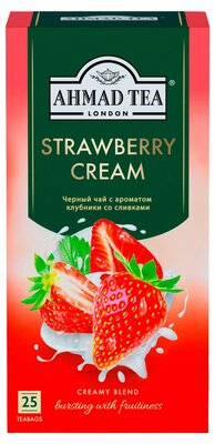 Чай черный Ахмад Ти (Ahmad Tea) Клубничный крем (Strawberry Cream) 25 шт. 37.5 г