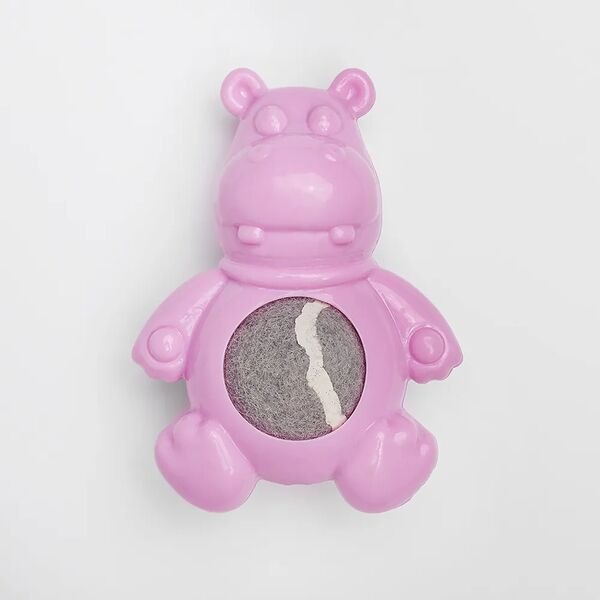 Игрушка для собак Rurri Бегемотик с теннисным мячом 10 см