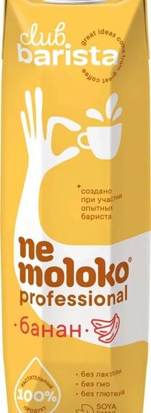 Напиток соевый Nemoloko с бананом с витаминами и минеральными веществами 1л