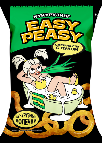 

Колечки кукурузные EASY PEASY со вкусом сметаны с луком, 50г