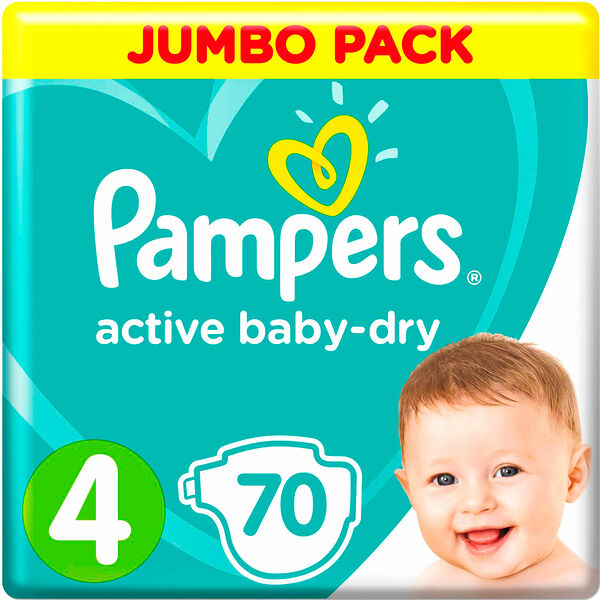 Подгузники Pampers Activebaby 4 Maxi 7-14 и 9-