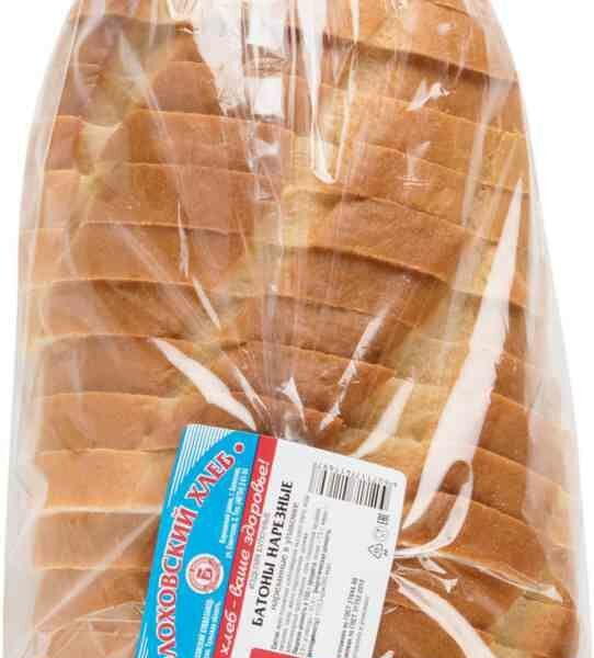 Батон нарезной Болоховский хлеб, нарезка