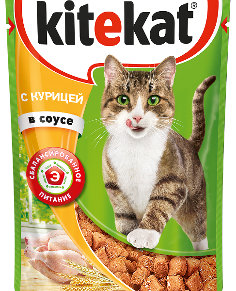 Корм для кошек Kitekat с курицей в соусе