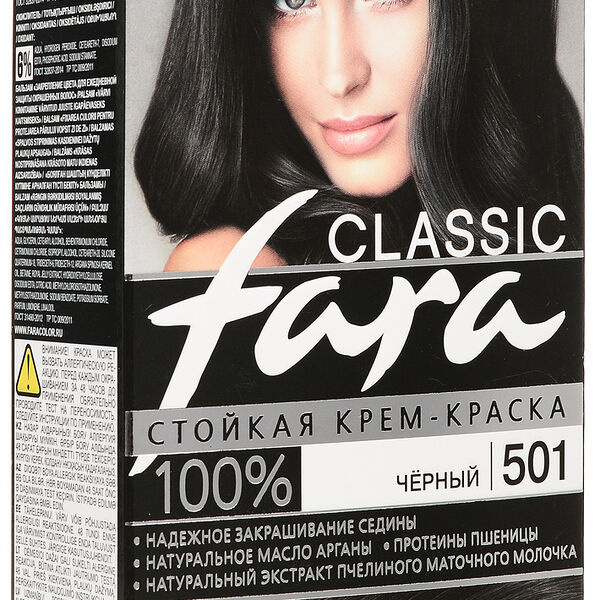 Крем-краска для волос Fara Classic 501 Черный