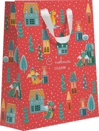 

Пакет подарочный Символ года, 22,7х18х10см, Арт. МТ