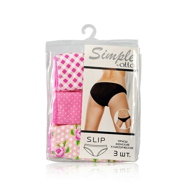 Женские трусы Atto Simple TK-22, M, 3 шт