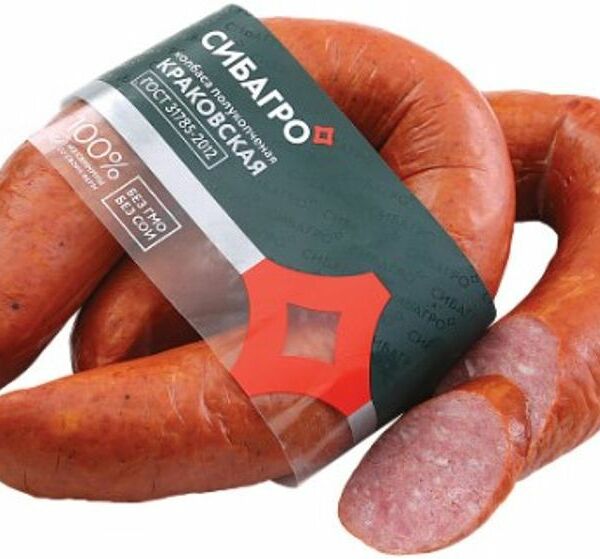 Колбаса Сибарго Краковская полукопченая, 350г