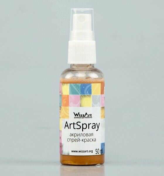 Спрей-Краска ArtSpray, золото оливковое 50мл Wizzart