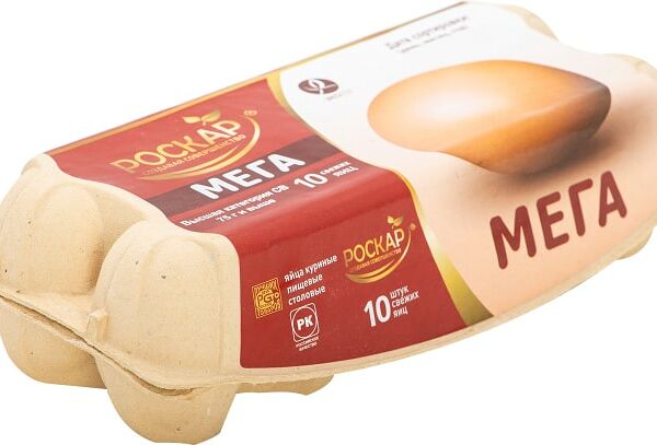 Яйца Роскар мега экстра СВ коричневые 10шт