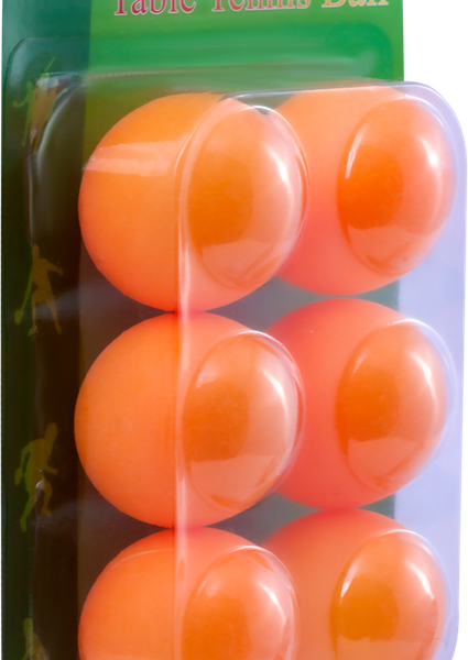 Шарики для настольного тенниса, оранжевые, 6 шт.