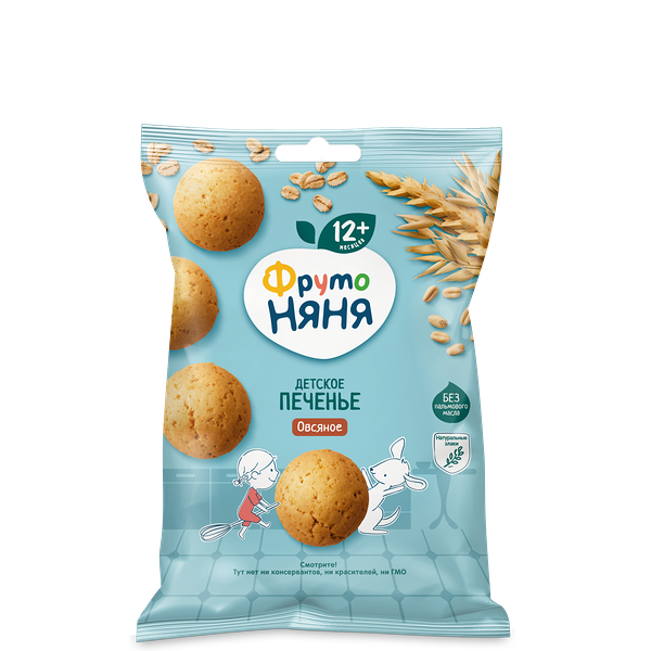 Печенье растворимое  овсяное 50г ДП ФрутоНяня