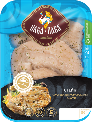 

Стейк ПАВА ПАВА со средиземноморскими травами, 450г