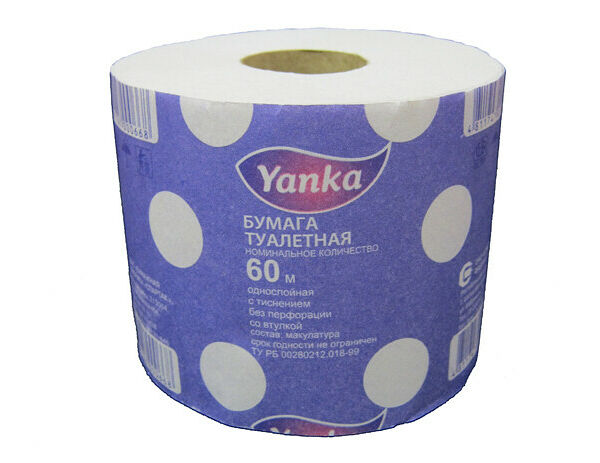 Бумага туалетная ЯНКА 60м