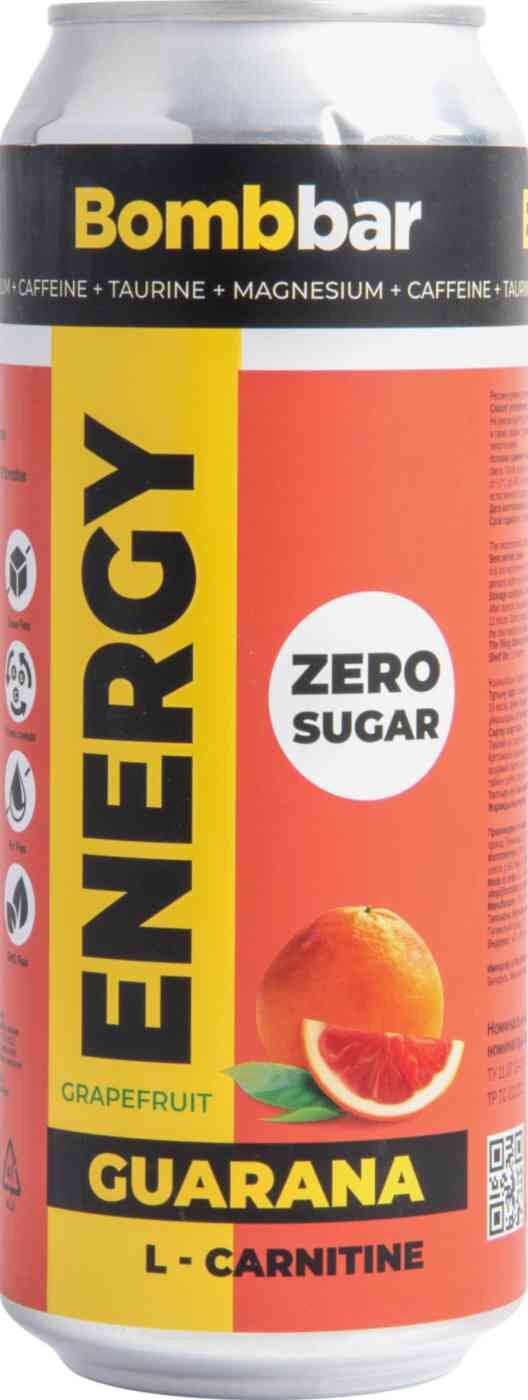 

Напиток BombBar L-carnitine Taurine Грейпфрут без сахара 500 мл