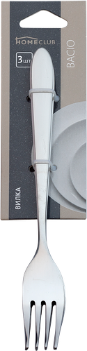 Вилка столовая Homeclub Bacio, нержавеющая сталь, 3 шт