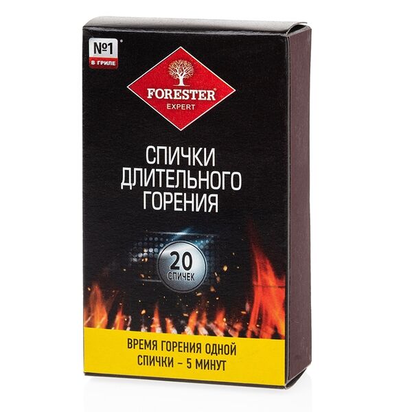 Спички длительного горения FORESTER 20 шт, Россия