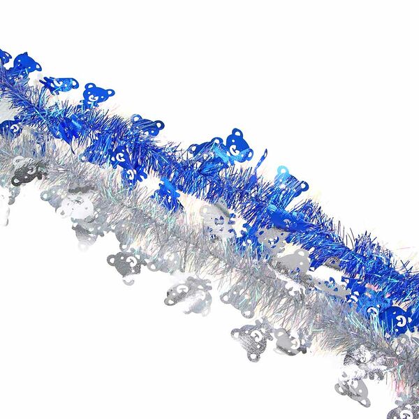 Сноу бум мишура перламутровая с декором 