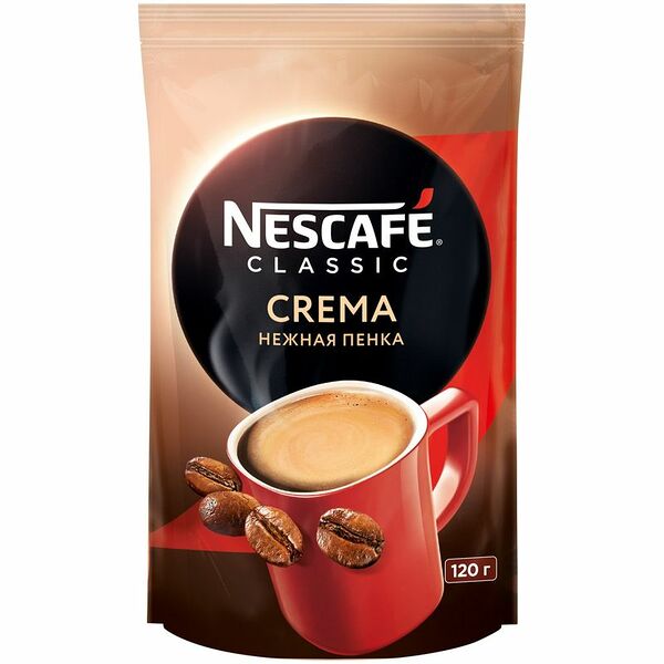Кофе Nescafe Classic Crema натуральный растворимый порошковый,120г