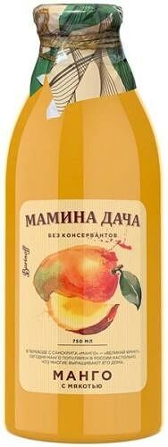 Нектар Мамина дача манго с мякотью, 750 мл