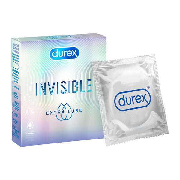 Durex Invisible Extra Lube Презервативы 3 шт