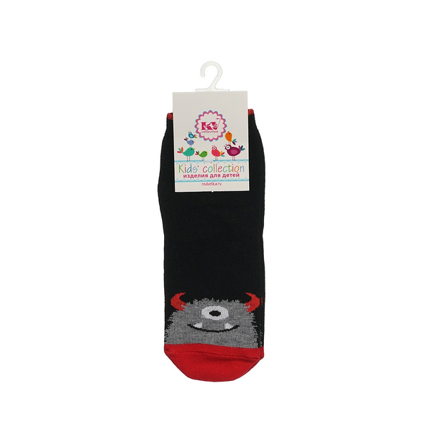 Детские носки Красная ветка Kids Collection Монстры, черные, р.16-18