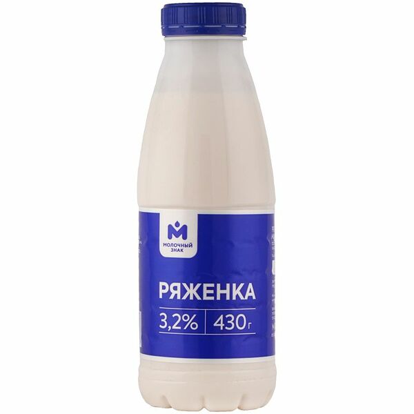 Ряженка 3.2% Молочный знак, 430г
