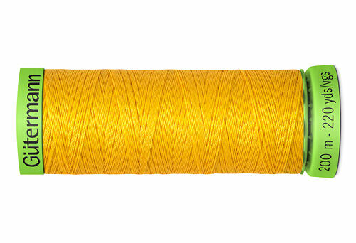 744581 Нить Extra Fine 150 для особо деликатных тканей, 200м, 100% п/э Gutermann(106 т.желтый)