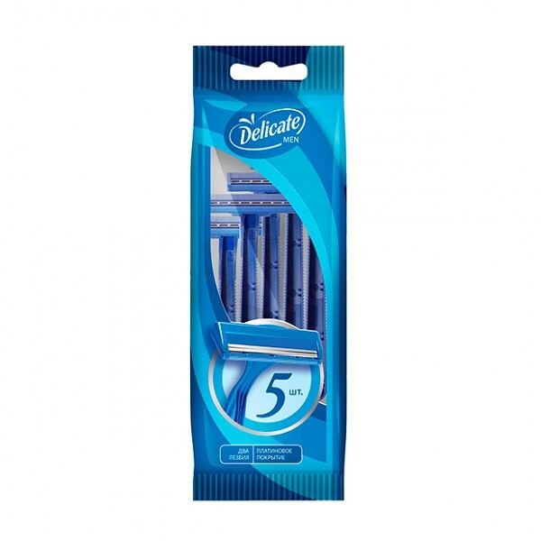 Бритвенные станки Delicate Care Rapira Sprint одноразовые мужские 5 шт
