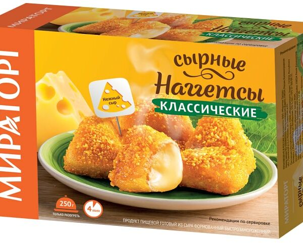 Наггетсы Мираторг сырные Классические замороженные 250г